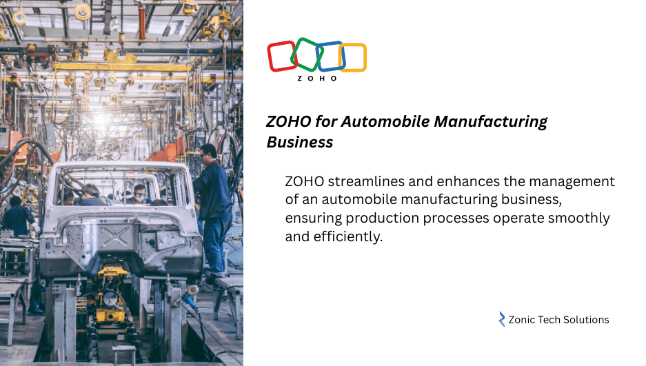 Zoho Enablement for an Automobile Manufacturing Business
